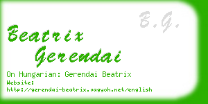 beatrix gerendai business card